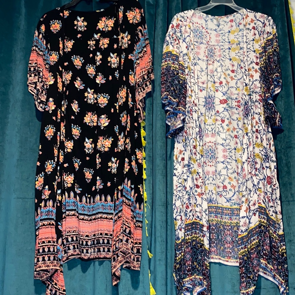 TWO Francesca’s O/S Kimonos